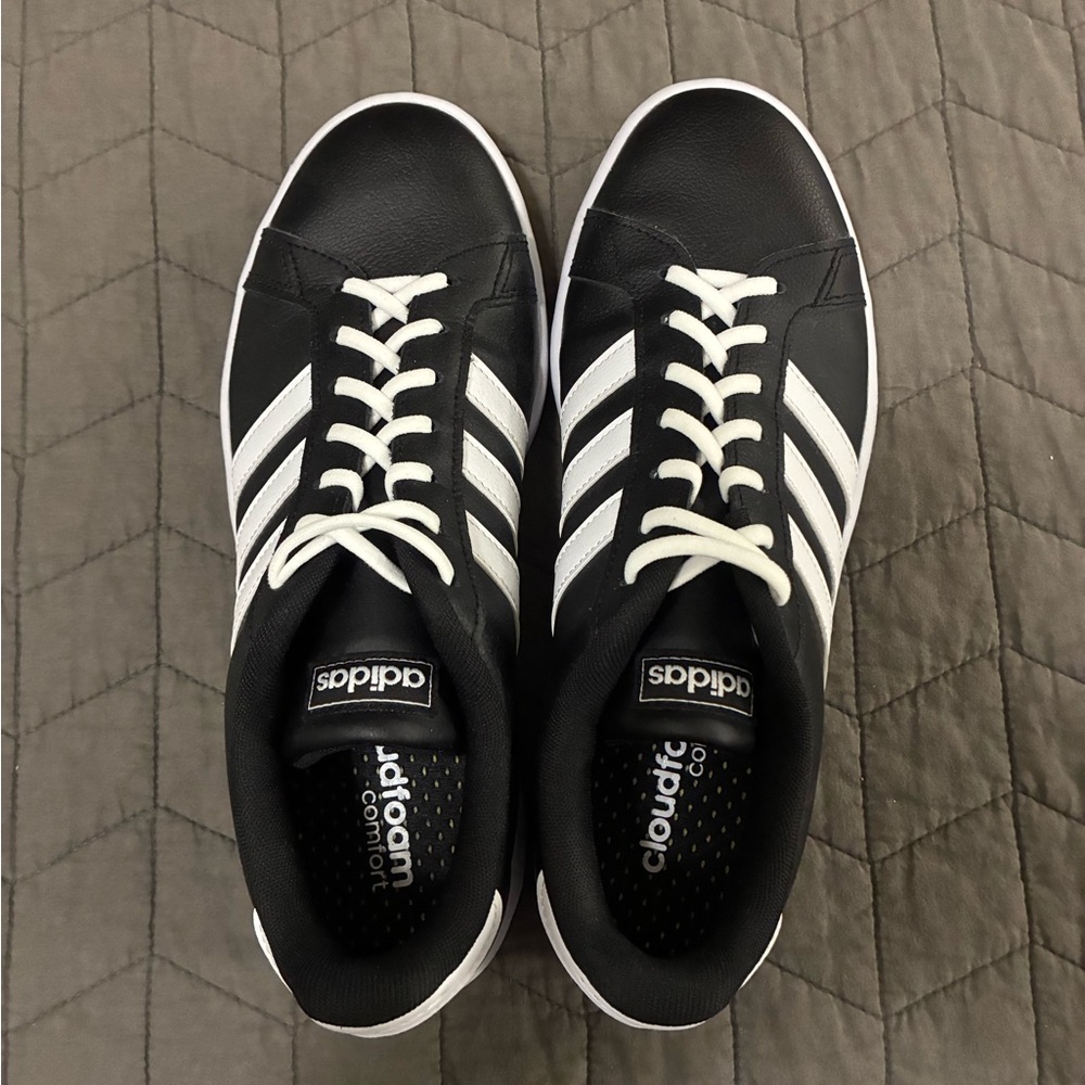 adidas Black and White Men's Casual Sneakers Size 9